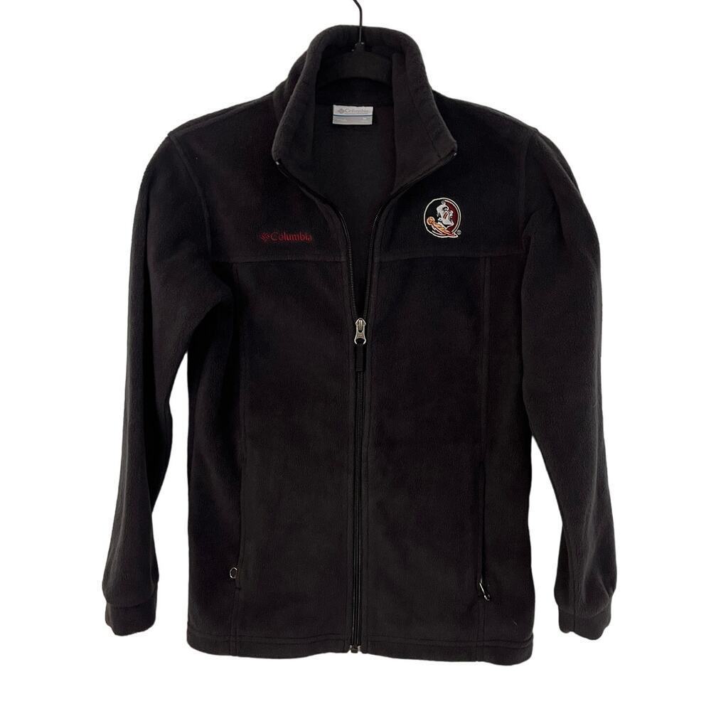 Columbia Youth's Black Florida State Seminoles Fleece Full Zip Jacket Sz M
